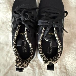 Adidas Women's Black Sneakers with Animal Print